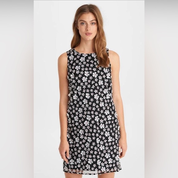 Karl Lagerfeld 3-D Daisy Mini Shift Dress - Picture 3 of 9